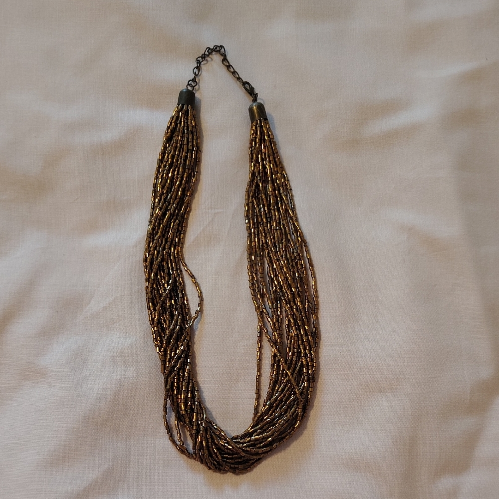 Elegant Gold Beaded Necklace